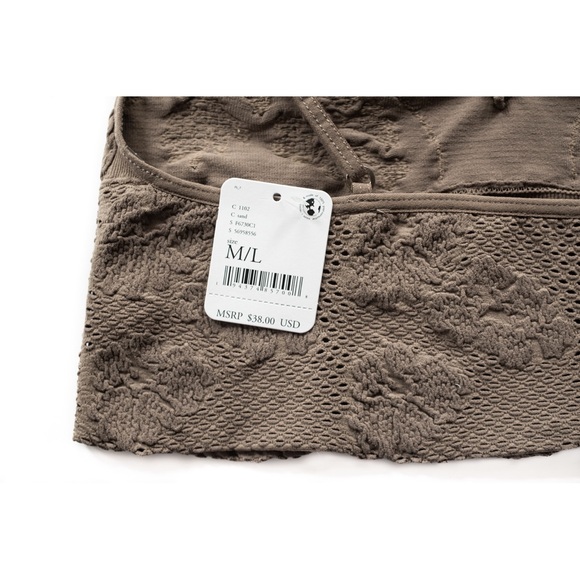NWT Free People Candy Seamless Bra in Sand Sz Med/Lrg - Picture 15 of 16